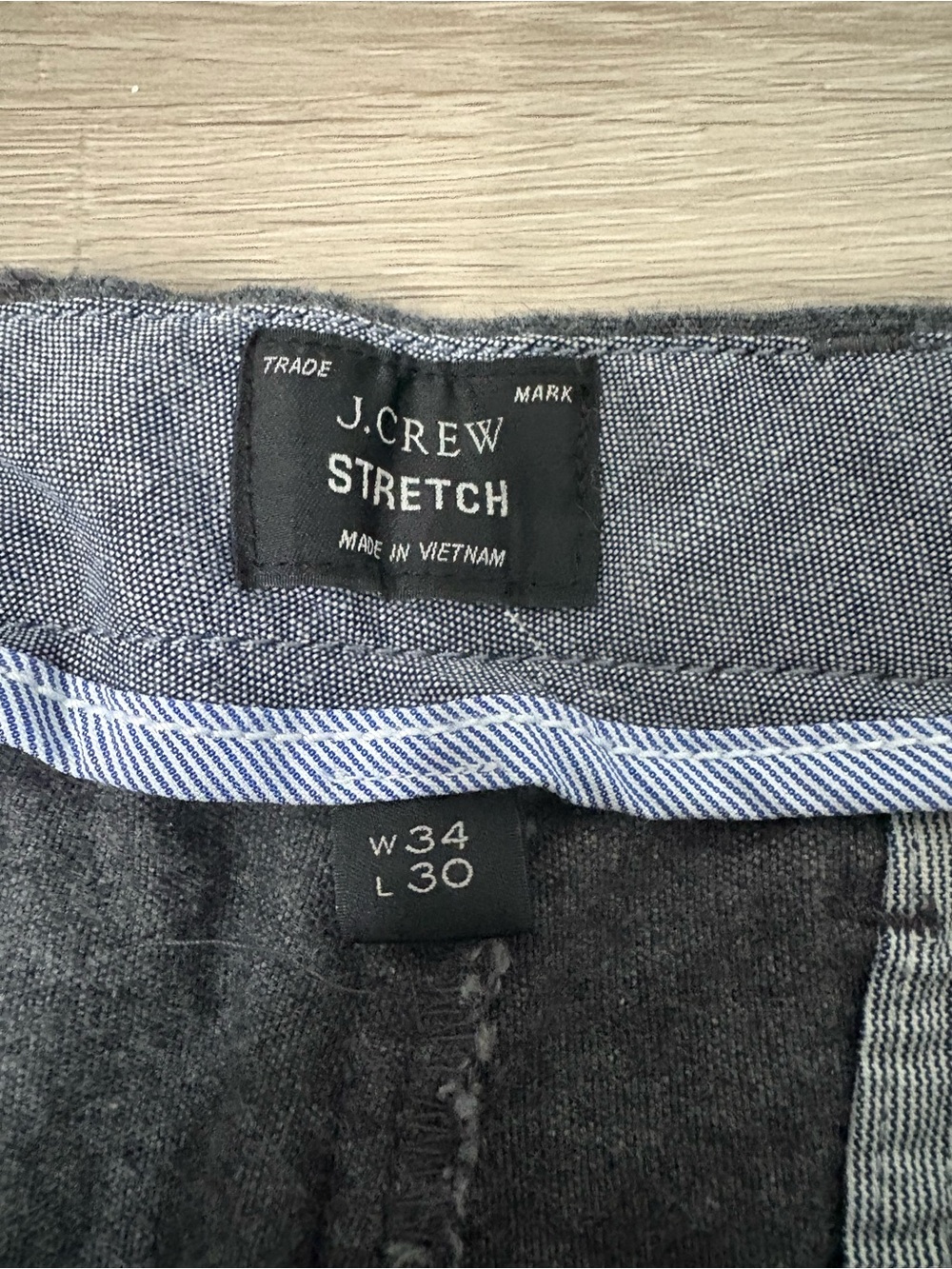 J.Crew 484 Slim Stretch chino Men's Gray Dress Pants - Picture 4 of 9